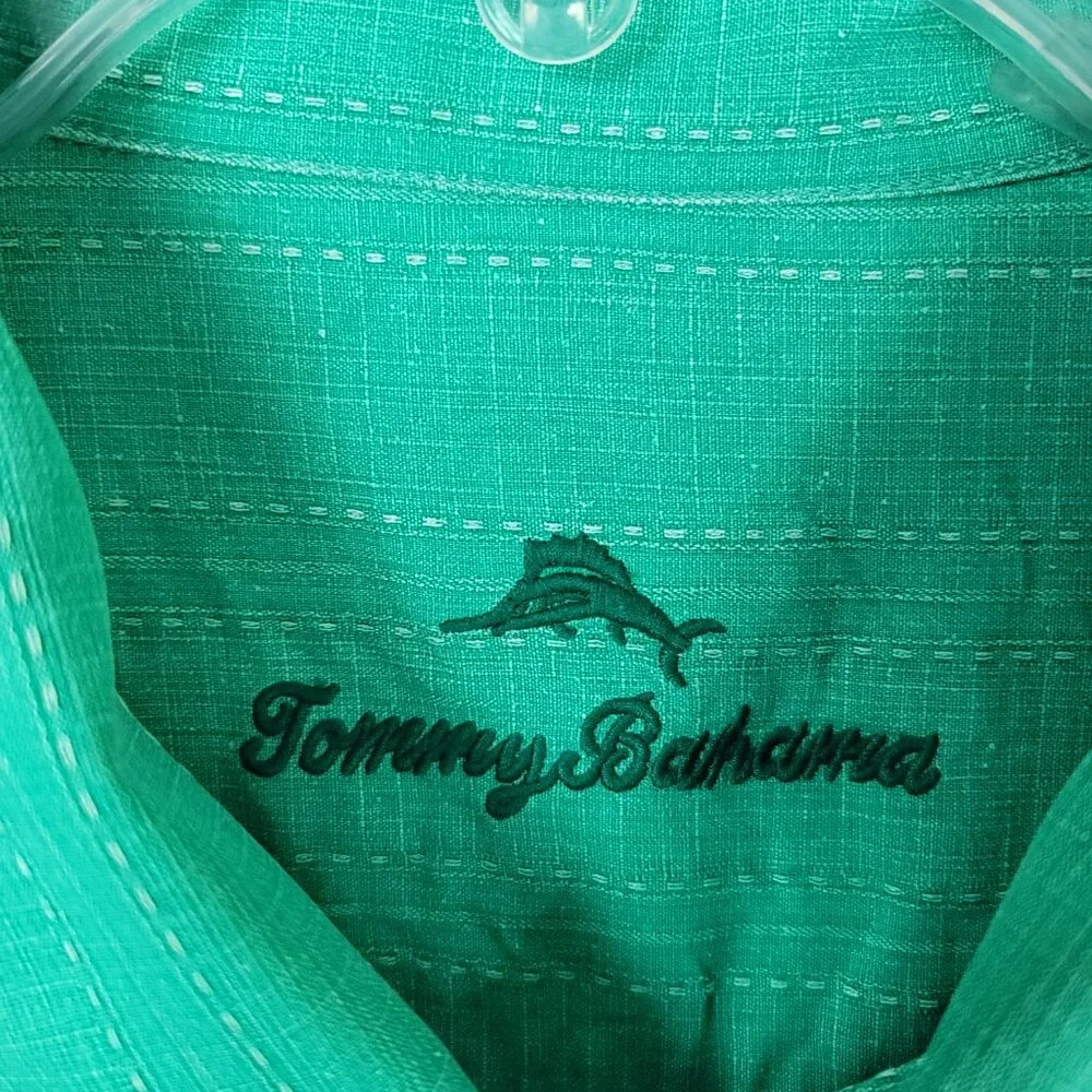 Tommy Bahama 100% Silk Bali Border Camp Shirt Size 2XLT - Picture 7 of 13